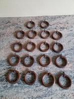 Anneaux en bois pour tentures, Maison & Meubles, Ameublement | Rideaux & Stores à lamelles, Enlèvement ou Envoi, Comme neuf, Brun