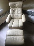 Fauteuille zetel met ligstand en voetenbankje, Ophalen, Gebruikt, Kunststof