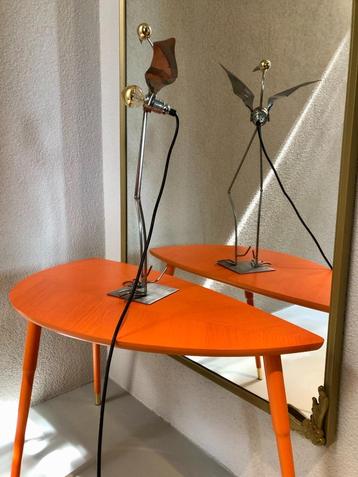 Vintage tafellamp gold Bird Vogel by Stubenrauch 2 stuks beschikbaar voor biedingen