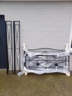 IJzeren bed 160 x 190, Huis en Inrichting, Slaapkamer | Bedden, Zwart, Tweepersoons, Zo goed als nieuw, Metaal
