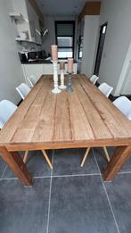 Eetkamertafel in teak incl gratis 6 stoelen, Huis en Inrichting, Ophalen, Gebruikt