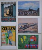 5 cartes d'art ferroviaire, Collections, Véhicule, Non affranchie, 1980 à nos jours, Envoi