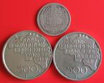 2 munten 500Fr 1980+1 munt 50 Piastres 1916 Egypte **zilver*, Setje, Zilver, Zilver, Verzenden