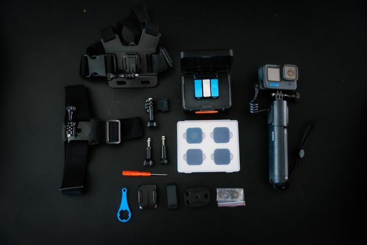 GoPro 10 + Accessoires & Volta, Audio, Tv en Foto, Actiecamera's, Zo goed als nieuw, GoPro, Ophalen