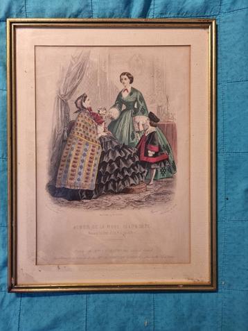 Gravure - Geïllustreerde modeomslag 1861 - nr. 10