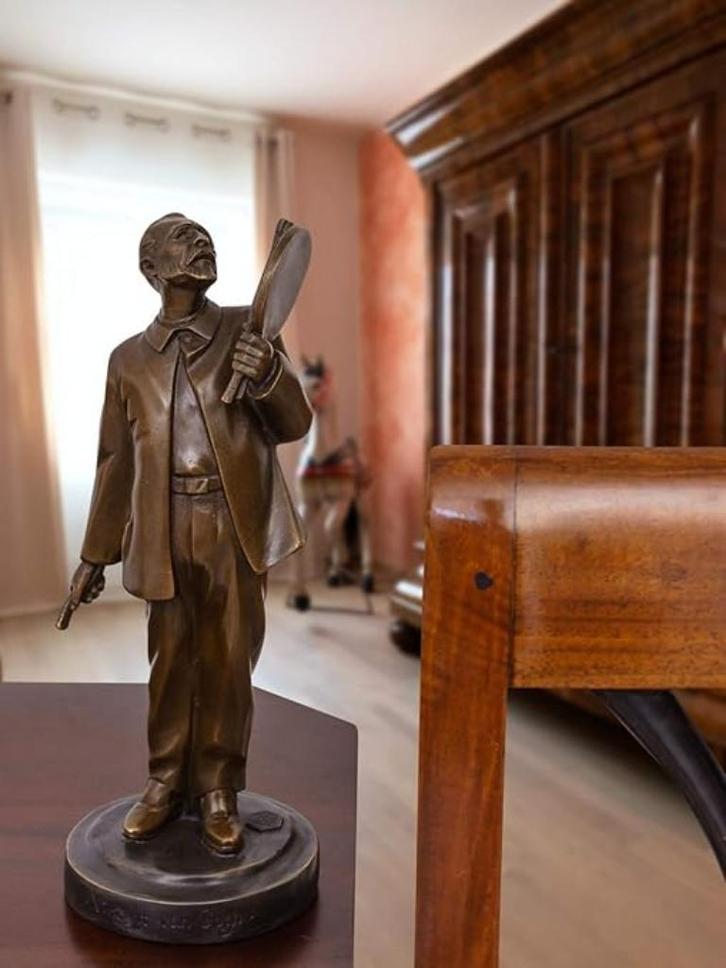 Bronzen Beeldhouwwerk van Vincent Van Gogh GRATIS LEVERING, Antiek en Kunst, Antiek | Brons en Koper, Brons, Verzenden