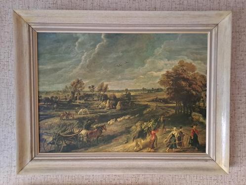 Kunstafdruk Rubens Terugkeer boeren van veld (in kader), Huis en Inrichting, Woonaccessoires | Schilderijen, Tekeningen en Foto's