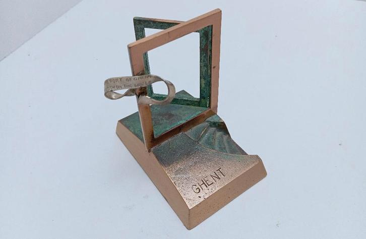 PAUL VAN RAFELGHEM brons beeld GHENT, Antiek en Kunst, Antiek | Brons en Koper, Brons, Ophalen of Verzenden