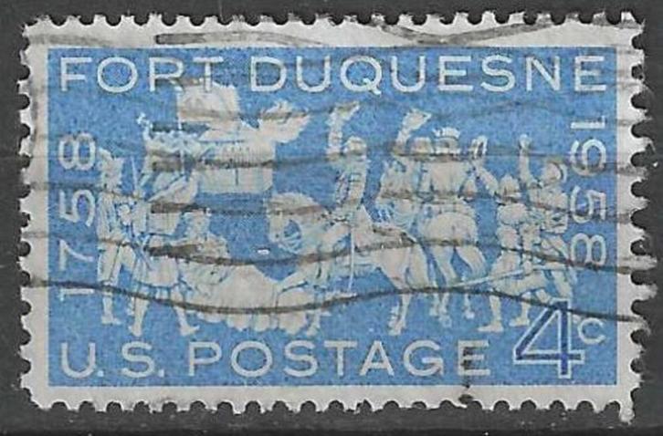 USA 1958 - Yvert 656 - Verovering van Fort Duquesne (ST), Postzegels en Munten, Postzegels | Amerika, Gestempeld, Verzenden