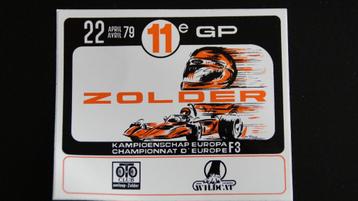 sticker van 1979: 11e GP Zolder Formule 3 beschikbaar voor biedingen