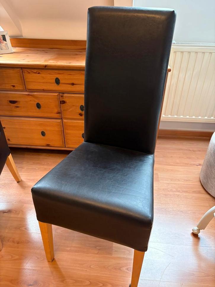 (Buro) stoel - leder, Huis en Inrichting, Stoelen, Gebruikt, Twee, Leer, Bruin, Ophalen