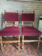 2 antieke stoelen, Maison & Meubles, Chaises, Enlèvement, Utilisé, Rouge
