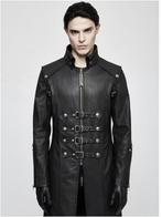Punk Rave Gothic/industrial vegan/synthetic leather coat, Kleding | Heren, Ophalen of Verzenden, Nieuw