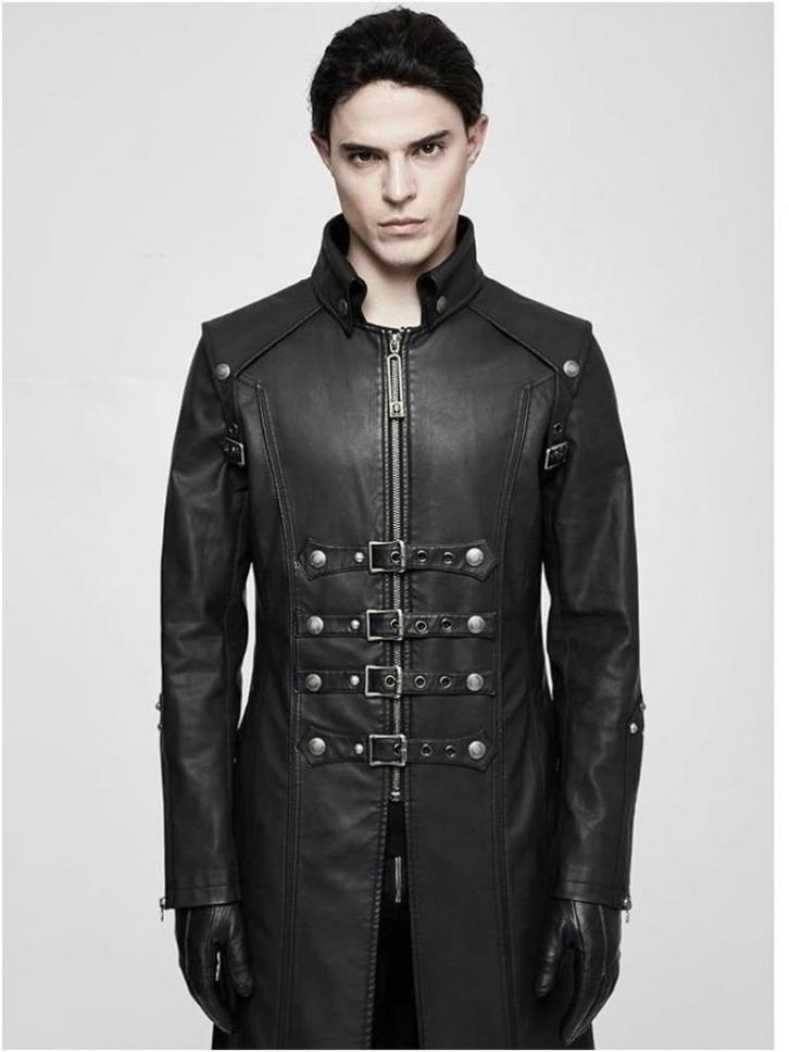Punk Rave Gothic/industrial vegan/synthetic leather coat, Kleding | Heren, Jassen | Winter, Nieuw, Ophalen of Verzenden