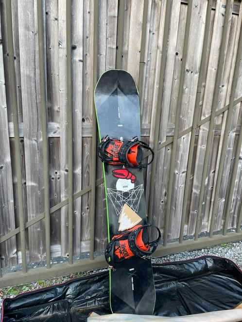 Complete snowboardset te koop – Rome, Giro, Uvex, Hestra, Sport en Fitness, Snowboarden, Gebruikt, Bindingen, Ophalen