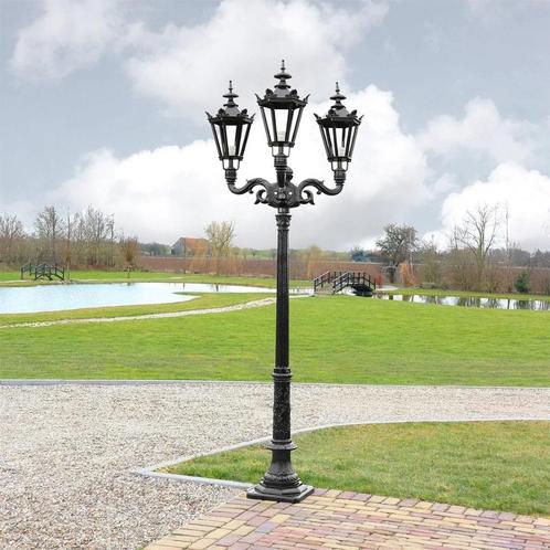 Kroonlantaarn Eyserheide - 3-Lampen - 253 cm, Tuin en Terras, Buitenverlichting, Nieuw, Staande lamp, Aluminium, Led, Ophalen of Verzenden