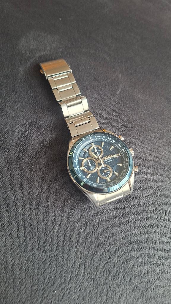 Horloge Seiko Chronograph SSB177P1 Heren Horloge - 45 mm, Ophalen, Seiko, Staal, Polshorloge