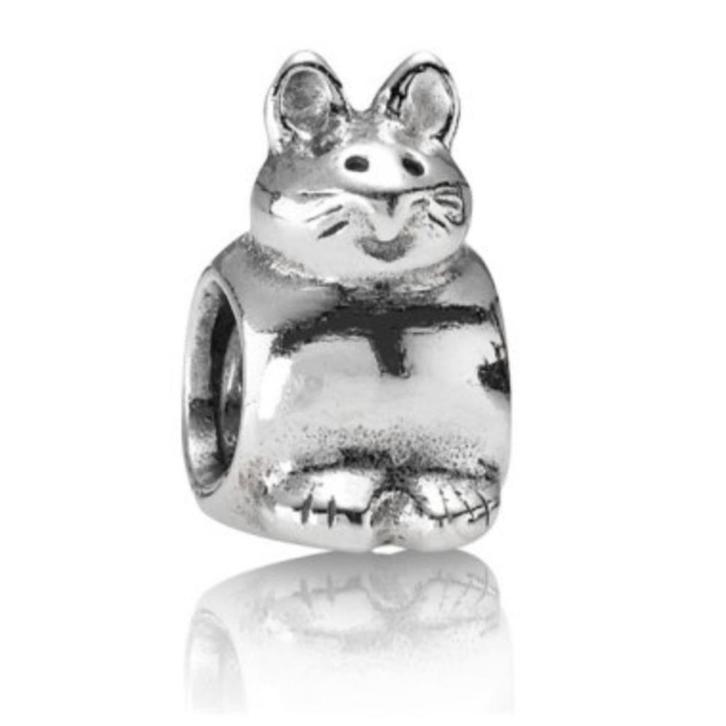 Pandora bedel poesje, Handtassen en Accessoires, Bedels, Pandora, Zilver, 1 bedel, Ophalen of Verzenden