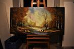 N.VERHEYDEN schilderij landschap groot prachtig schilderij N, Antiek en Kunst, Ophalen