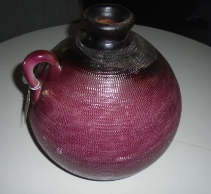 LATINA FLES BOL GROOT HOOG 29 CM DIA 33 CM (2) NIEUW, Huis en Inrichting, Woonaccessoires | Vazen, Nieuw, Rood, Minder dan 50 cm