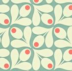 behangpapier orla kiely house (+-7 à 8m2), Ophalen, Minder dan 10 m², Blauw