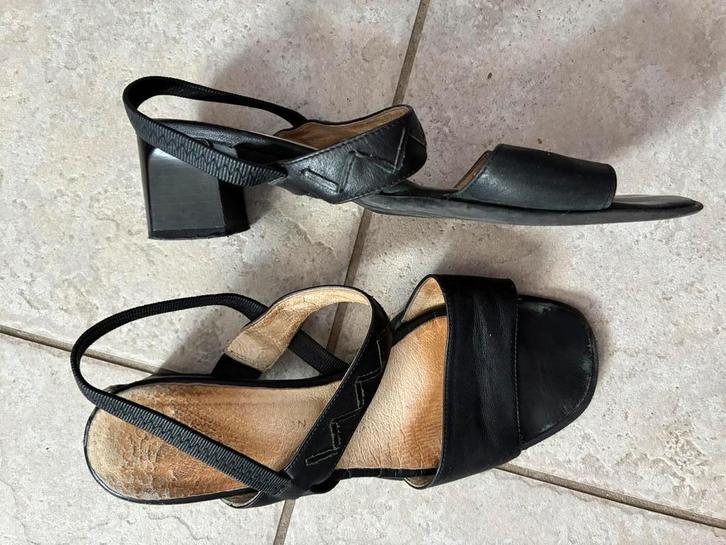 Sandales à talon femme Prédilection - cuir - P37 - nour, Kleding | Dames, Schoenen, Gedragen, Sandalen of Muiltjes, Zwart, Ophalen