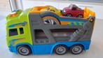 Dickie Toys vrachtwagen met 2 aparte auto's., Ophalen of Verzenden, Zo goed als nieuw