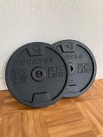 2x 10kg halterschijven gietijzer, Sport en Fitness, Ophalen, Zo goed als nieuw, Halterschijven