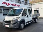 Peugeot Boxer 2.0 HDI 7-Places Plateaux Benne Long Chassis, Autos, Euro 6, Entreprise, 7 places, Boîte manuelle