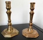 2 antieke koperen kandelaars uit de 19e eeuw, Antiek en Kunst, Ophalen of Verzenden, Koper of Brons