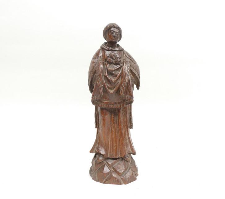 "Sint Stephanus" zeldzaam houten beeldje, Antiek en Kunst, Antiek | Religieuze voorwerpen, Ophalen