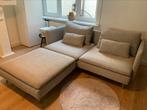 Ikea Söderhamn 2-zit + voetenbank. Viarp beige/bruin hoes, Huis en Inrichting, Ophalen, Zo goed als nieuw