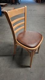 20 cafe thonet bistro stoelen bruin leer naturel bentwood, Huis en Inrichting, Ophalen of Verzenden, Bruin, Hout