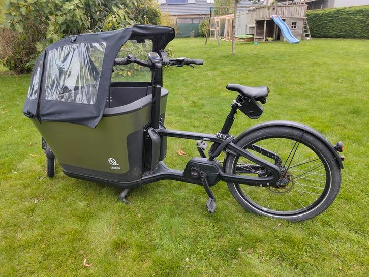 Carqon classic, Fietsen en Brommers, Fietsen | Bakfietsen, Zo goed als nieuw, Overige merken, 3 kinderen, Elektrisch, Huif, Ophalen of Verzenden
