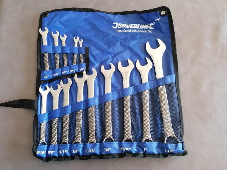 14 delige steekringsleutel set Engelse maten 1/4" tot 1 1/4, Auto diversen, Autogereedschap, Nieuw, Verzenden