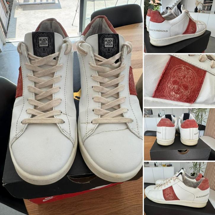 Originele black and gold sneakers maat 41 hele goede staat, Kleding | Heren, Schoenen, Zo goed als nieuw, Sneakers, Wit, Ophalen of Verzenden