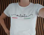 T-shirt Italië, Maat 38/40 (M), Wit, Ophalen of Verzenden, Zo goed als nieuw