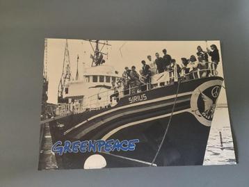 Carte postale de Greenpeace 1997 Navire Sirius