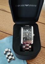 Originele Emporio Armani herenhorloge in originele doos, Handtassen en Accessoires, Horloges | Heren, Staal, Ophalen of Verzenden
