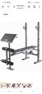 Domyos BM210 Fitnessbank + halterschijf 10 en 5kg, Sport en Fitness, Ophalen, Overige materialen, Benen, Overige typen