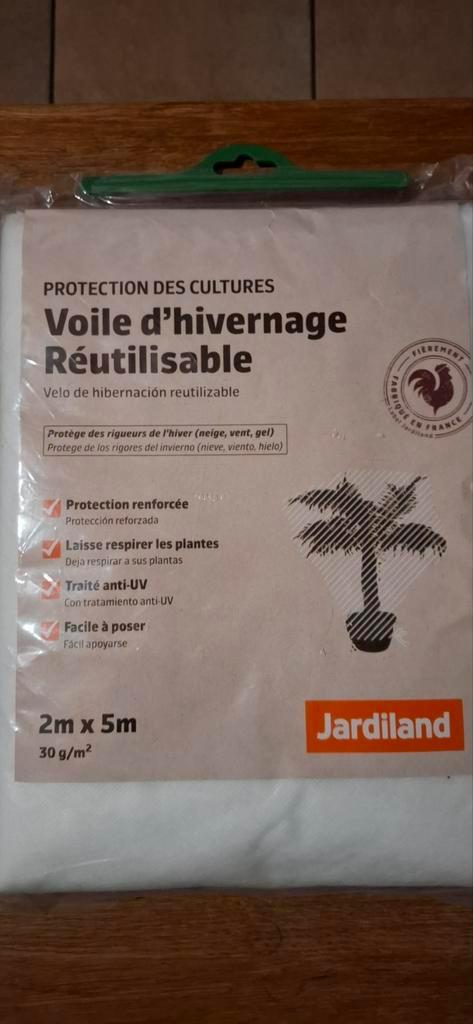 Voile d'hivernage réutilisable 2m x 5m 30 g/m² - Neuf scellé, Jardin & Terrasse, Voiles d'ombrage, Neuf, Enlèvement
