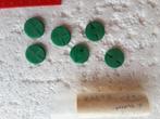 21 mm felgroene gestreepte knopen met schacht B2162Q, Ophalen of Verzenden, Nieuw, Knoop of Knopen