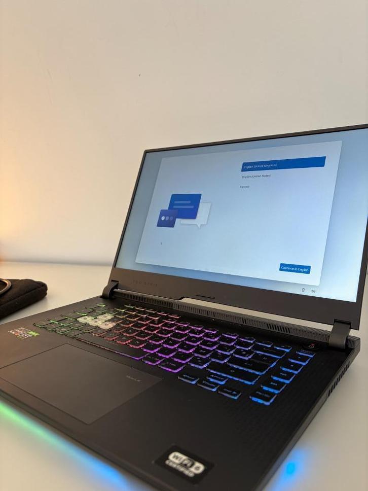 Gaming laptop Asus ROG, Computers en Software, Windows Laptops, Gebruikt, 15 inch, SSD, 4 Ghz of meer, 16 GB, Azerty, Met videokaart