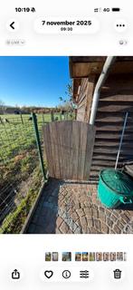 Houten poortje in Padouk hout, Tuin en Terras, Ophalen, Zo goed als nieuw, Hout
