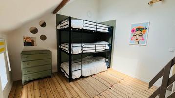 Stapelbed voor drie personen, 100 cm, Comme neuf, 180 à 200 cm, Enlèvement