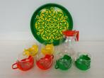 Vintage theeset: 6 kopjes + kan + dienblad (Germany), Ophalen of Verzenden, Gebruikt, Overige typen