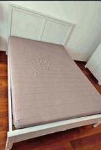 Prachtig wit houten bed van LeenBakker met nieuwe boxspring, Ophalen, Zo goed als nieuw