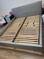 Bed 1m60 grijs lederlook, Huis en Inrichting, Ophalen, Overige materialen, Tweepersoons, 200 cm