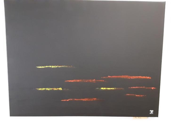 Modern abstract schilderij getiteld “The River”., Antiek en Kunst, Kunst | Schilderijen | Abstract, Ophalen