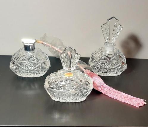 Kristallen parfumset, Antiquités & Art, Antiquités | Verre & Cristal, Enlèvement ou Envoi